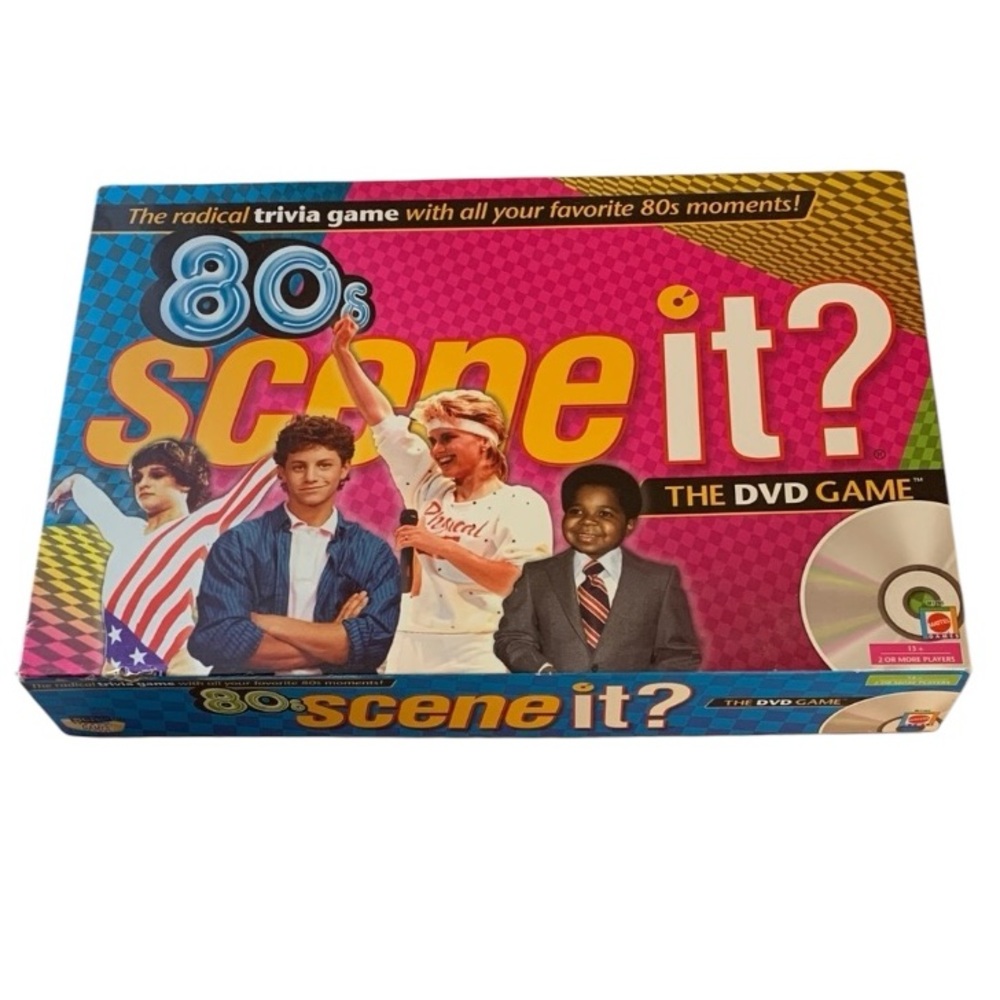 80’s Scene It The DVD Trivia Board Game Cassette Tape Guitar Video Game COMPLETE